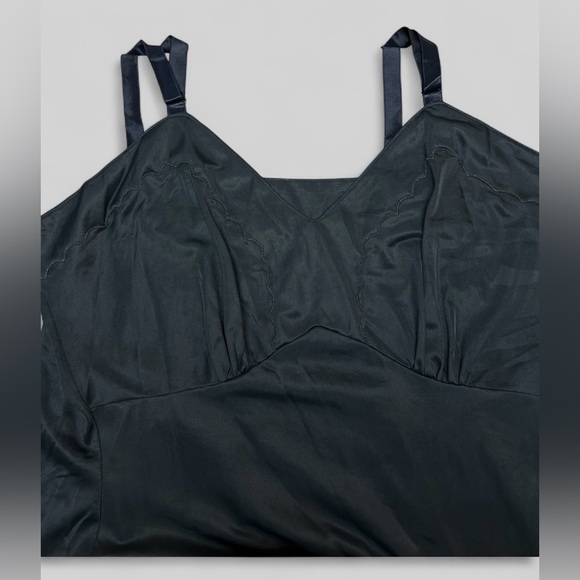 Vintage Movie Star Black Full Slip USA Chemise Size 42 XL 1XL - Picture 5 of 6